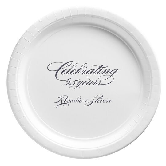 Romantic Celebrating Paper Plates